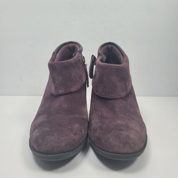 Clarks Enfield Canal Purple Plum Suede Ankle Boots US Size 5.5M - Picture 3 of 10